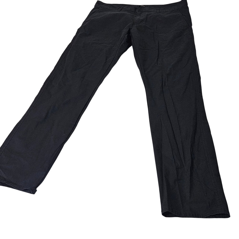 RVCA Daggers Fit Black Chino‎ Pants Mens 34x32 Straight Leg Casual